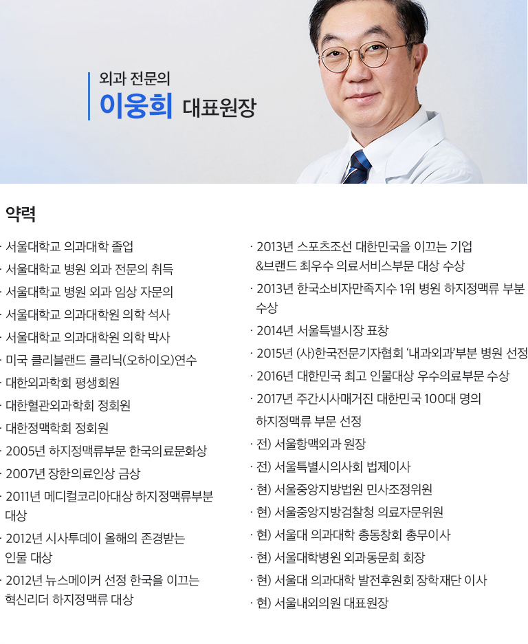 외과 전문의 이웅희 대표원장